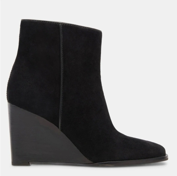 🔹️Dolce Vita🔹️ Womens Susann Square Toe Wide Width Wedge Boots - Picture 1 of 6